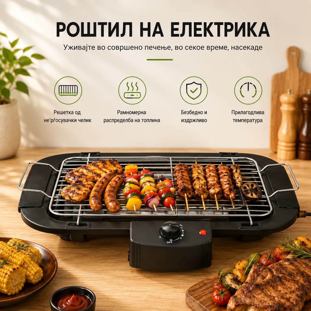 Електрична Скара за Скарање 2000W — image 1