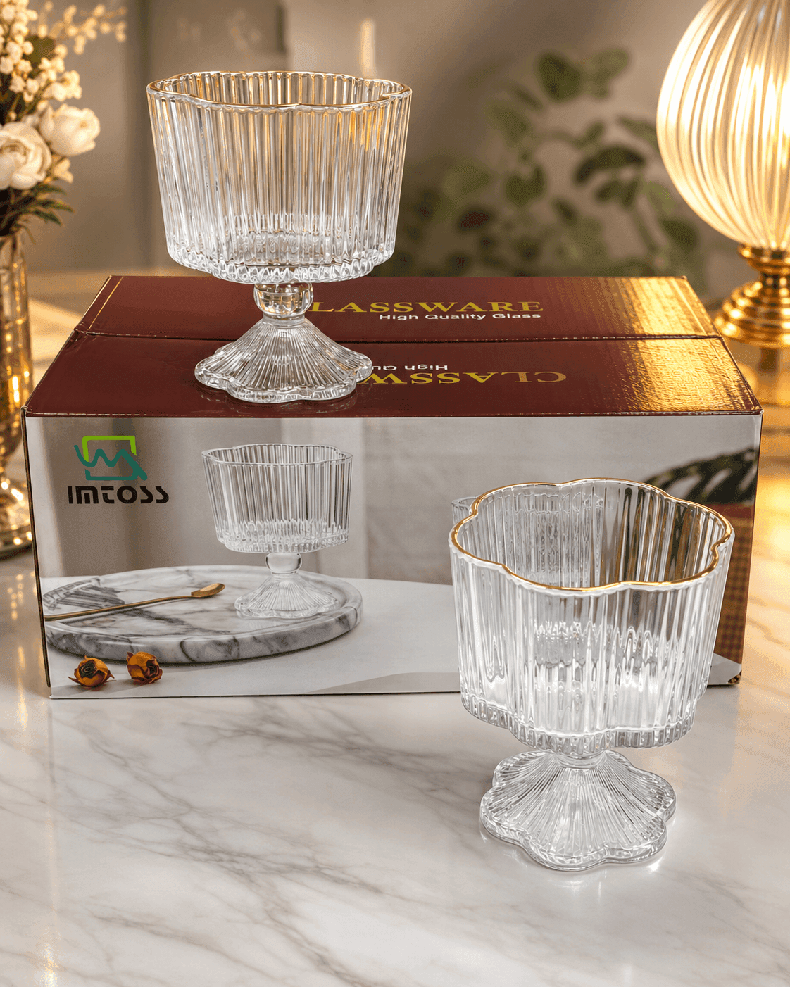 Стаклен сад на постамент Flower Gold — image 1