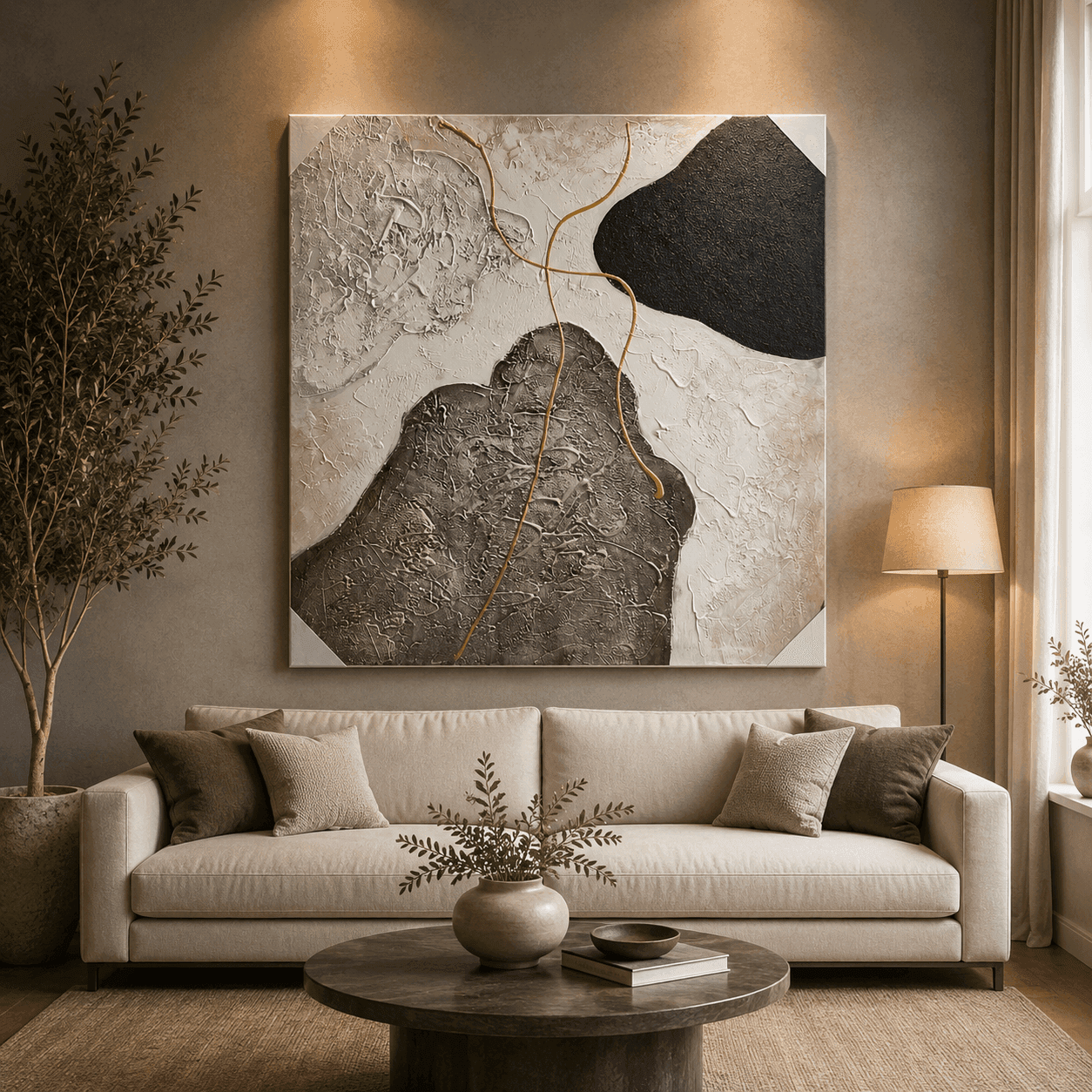 Декоративна рачно изработена слика 100 x 100 cm — image 1
