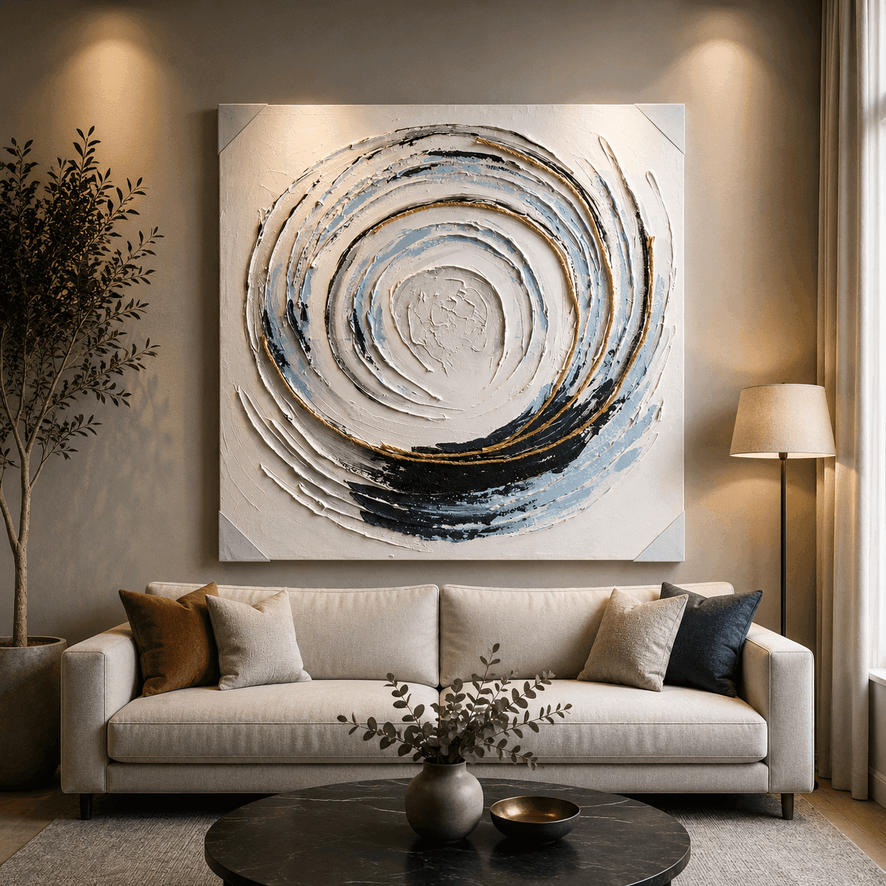 Декоративна рачно изработена слика 100 x 100 cm — image 1